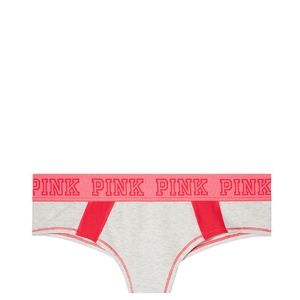 Victoria's Secret PINK Panty Gray & Coral, Medium
